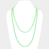 Faceted Beaded Wrap Around Long Necklace