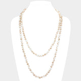 Faceted Beaded Wrap Around Long Necklace