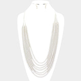 Hologram Beaded Multi Layered Long Necklace