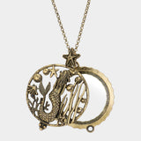 Mermaid Magnifying Glass Pendant Necklace