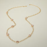 Elegant Faceted Square Teardrop Oval Emerald Stone Accent Long Necklace