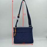 Quilted Crossbody Messenger Bag with Adjustable Strap