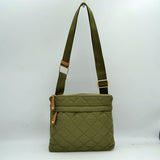Quilted Crossbody Messenger Bag with Adjustable Strap
