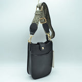 Vegan Leather Crossbody Bag with Adjustable Guitar Straps