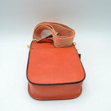 Crossbody Phone Bag with Patterned Wide Shoulder Strap