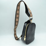 Sling Backpack with Patterned Wide Shoulder Strap