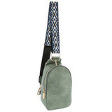 Sling Backpack with Patterned Wide Shoulder Strap