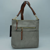 Women's Kaylee Soft PU Vegan Leather 2 in 1 Tote Crossbody Bag