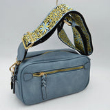 Guitar Strap Bag Multi-Zip Crossbody Bag