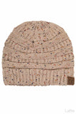 C.C Confetti Cable Knit Beanie