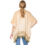 Leaf Print Cover Up Poncho