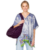 Leaf Print Cover Up Poncho