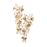 Floral Multi Stone Evening Earrings