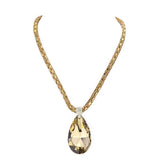 Teardrop Pendant Bling Necklace