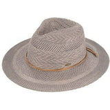 C.C Multi Pattern Suede String Band Panama Hat