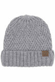 C.C Criss Cross Pattern Cuff Beanie Hats