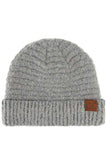 C.C Solid Boucle Yarn Beanie Hat with Cuff