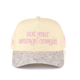 C.C NOT YOUR AVERAGE COWGIRL Lettering Trucker Cap