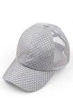 C.C GLITTER NETS CRISS-CROSS PONYCAP