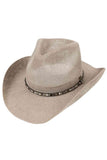 C.C Multi Colored Trim Band Knitted Cowboy Hat
