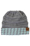 C.C Houndtooth Cuff Beanie