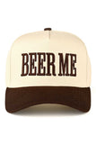 C.C Beer Me Letter Embroidered Snapback Trucker Cap