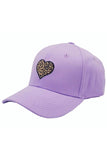Leopard Pattern Heart Patch Baseball Cap