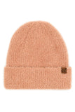 C.C Metallic Eyelash Cuff Solid Beanie