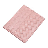 Faux Leather Basket Weave Card Holder Wallet
