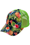 C.C Tropical Cross Band Mesh Back Trucker Cap