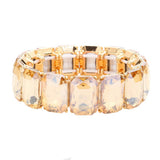Emerald Cut Stone Stretch Evening Bracelet