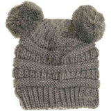 BABY Solid Double Pom C.C Beanie