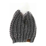 C.C Soft Chenille Chunky Yarn Beanie Hat