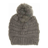 Kids Solid Pom C.C Beanies