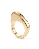 Luna Asymmetric Abstract Ring Gold
