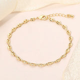 18K Gold Dipped Mariner Link Chain Bracelet