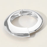 Bold Metal Hinged Bangle Bracelet
