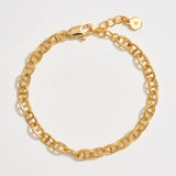 Gold Dipped Mariner Link Chain Bracelet
