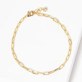 Gold Dipped Open Metal Oval Link Bracelet