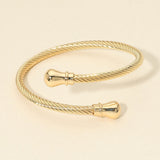 Twisted Metal Cable Bangle Bracelet