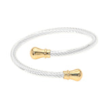Twisted Metal Cable Bangle Bracelet