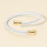 Twisted Metal Cable Bangle Bracelet