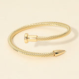 Twisted Cable Nailhead Wrap Bangle Bracelet