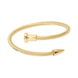Twisted Cable Nailhead Wrap Bangle Bracelet