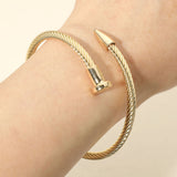 Twisted Cable Nailhead Wrap Bangle Bracelet