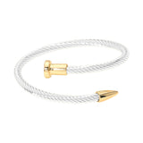 Twisted Cable Nailhead Wrap Bangle Bracelet