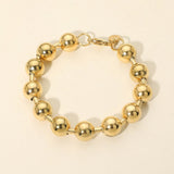 Stainless Steel Thick Beaded Chain Bracelet