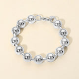 Stainless Steel Thick Beaded Chain Bracelet
