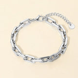 Stainless Steel Paperclip Chain Bracelet