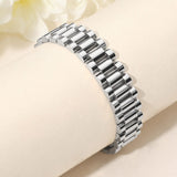 Gold Dipped Stainless Steel President Jubilee Style Link Chain Bracelet